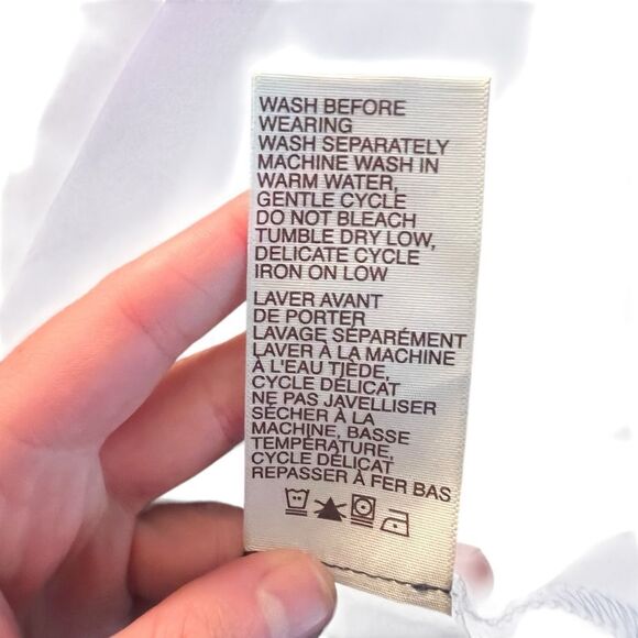 Tradition blue faux suede like button up shirt. Size 10 - Picture 4 of 8